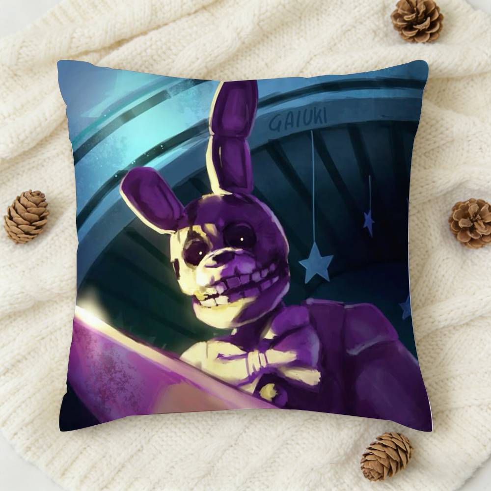 Fnaf FivenightsAtFreddys Doublesided Printed Square Decorative Cushion Cover for Sofa Living Room Home Decor