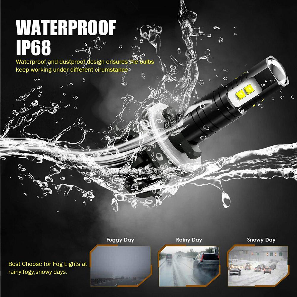1 Pair Car Led Fog Light Driving Bulbs 881 50w 10 Lights Led Anti-fog Lamp Headlight 360 Degree Lighting Angle