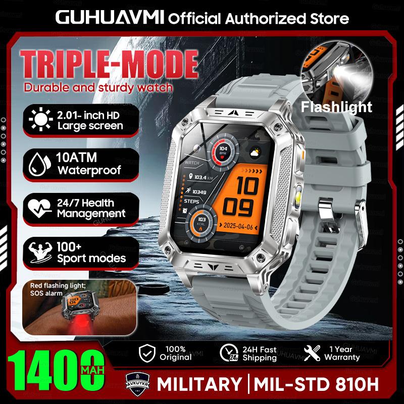 New 1400mAh Super Battery Durable Adult Smart Watch 2.01 inch GPS Trajectory 10ATM Waterproof BT Call Sports Smartwatch Men