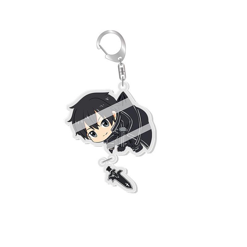 Sword Art Online Acrylic Keychain: Asuna, Sinon, Kirito Anime Charm