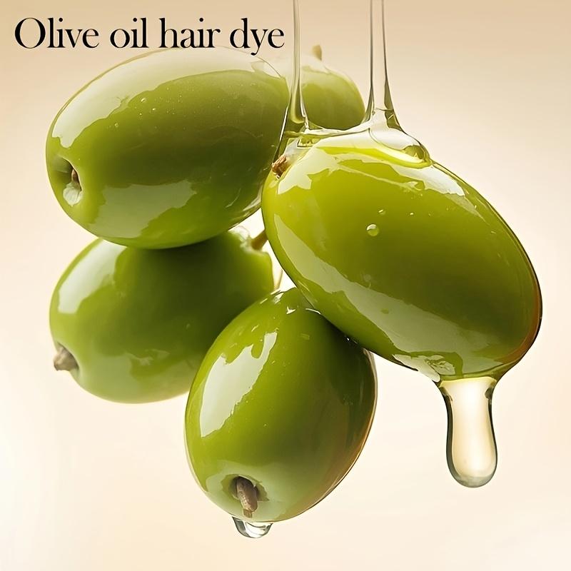 25ml*10pcs/caixa Tintura de Cabelo Preto com Azeite de Oliva, Coloração Rápida 8 Min, Deixa o Cabelo com Aspecto Hidratado, Cobre Cabelos Brancos, Fácil de Limpar