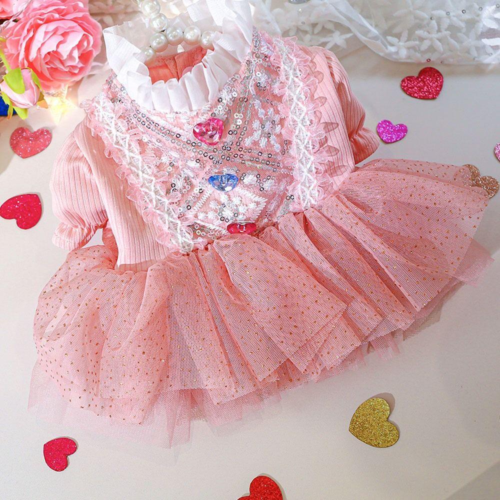 Pretty Dog Lace Skirt Soft Puppy Wedding Skirt Easy To Wear Cute Puppy Clothes  Cat Accessories