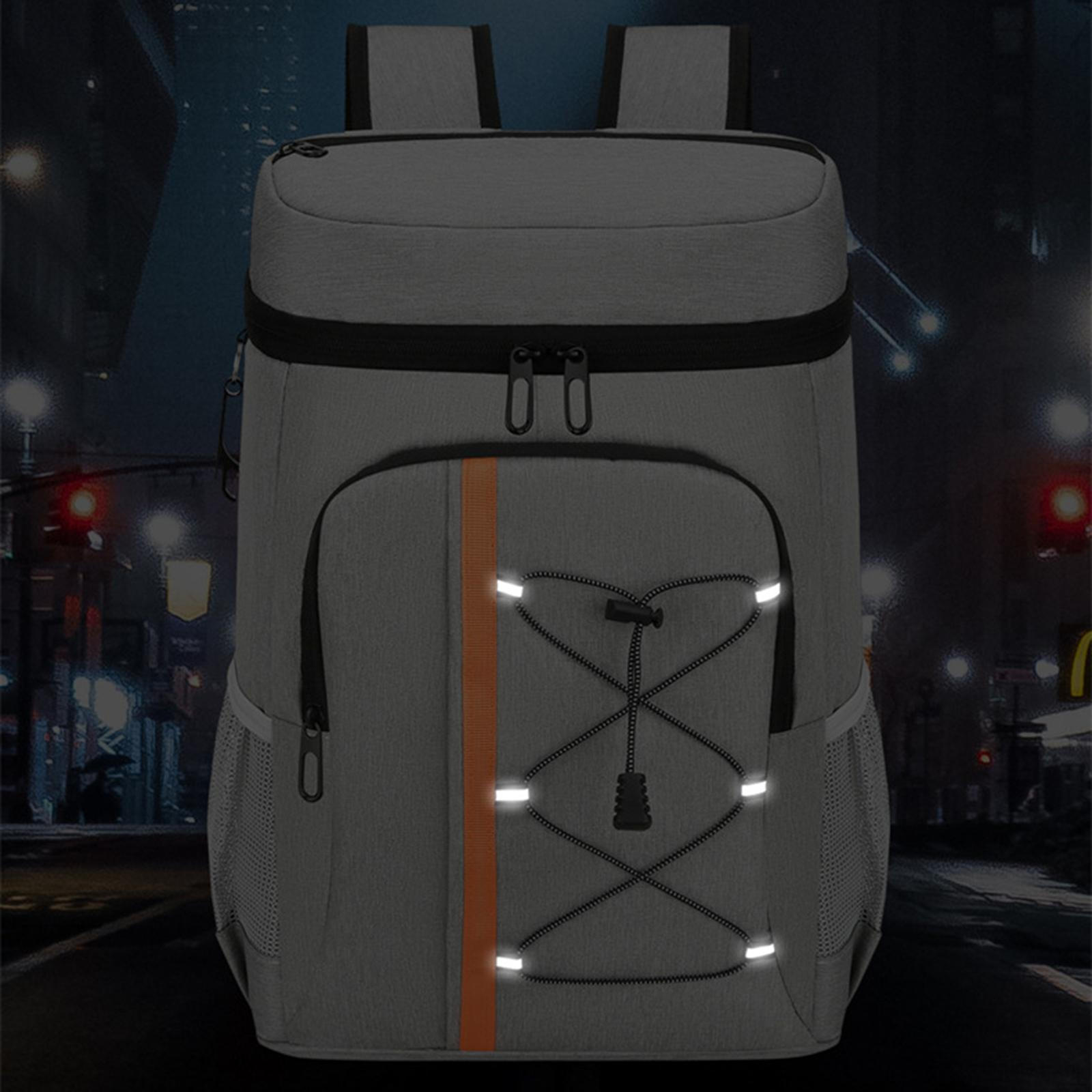 

Рюкзак-холодильник, сумка для термообеда для пикника, пляжа, пешего туризма, кемпинга темно-серого