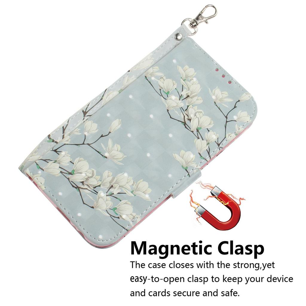 For iPhone 17 Pro Max Case Pattern Printing Leather Wallet Phone Cover with Wrist Strap