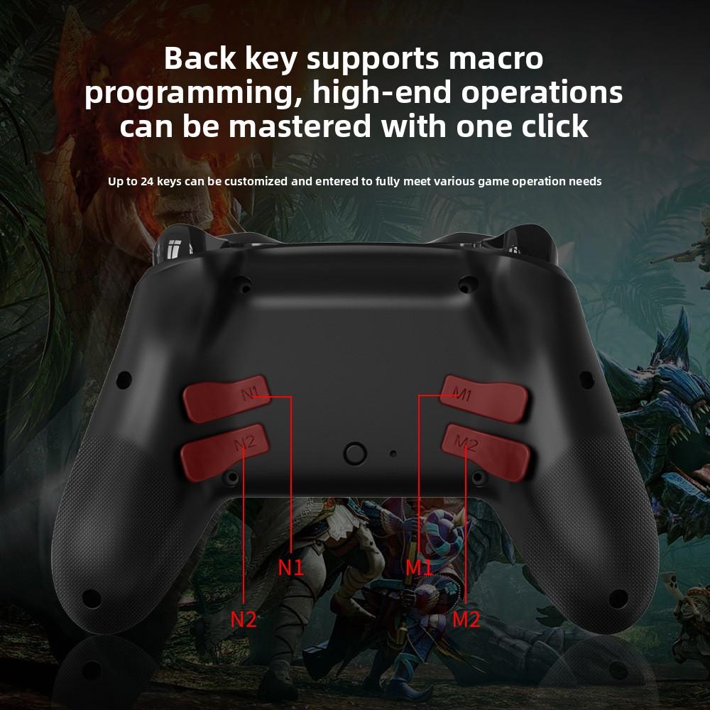 Switch2pro Handle Leather Grip PC Mobile Phone Steam Automatic Macro Gamer Glare Wireless Glare