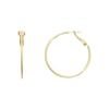 [HILLIES] Made In Japan 18K Gold Earrings Round Wire Hoop Earrings 3485 (30mm Gold)