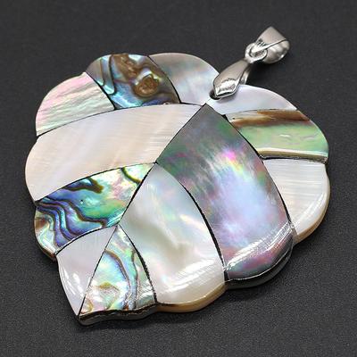 Natural White Shell Pendant Necklace Fashion Jewelry Leaf Shape Trendy Abalone Shell Choker Necklaces Gift Ideas Jewelry Wholesale Lover Gifts