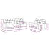 Vidaxl 2-Piece Lounge Set, Fabric Upholstered, Dark Grey