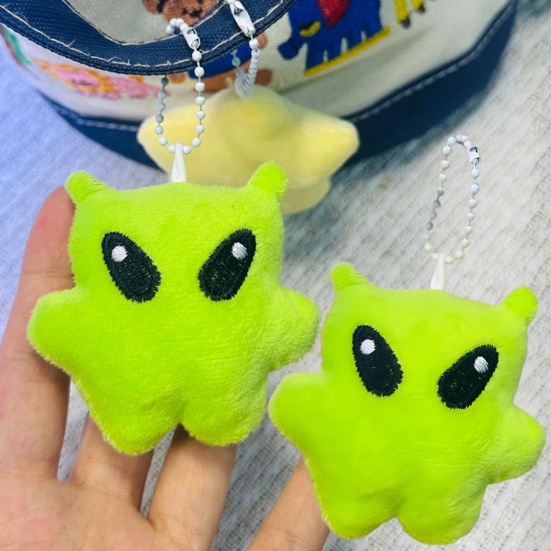 1/2Pcs Cartoon Alien Cute Star High Beauty Plush Doll Pendant Mobile Phone Rope Bag Pendant Car Keychain Versatile Birthday Gift