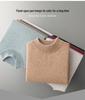 Men's Half-High Collar Wool Sweater - Thin, Warm Knitwear for Autumn/Winter