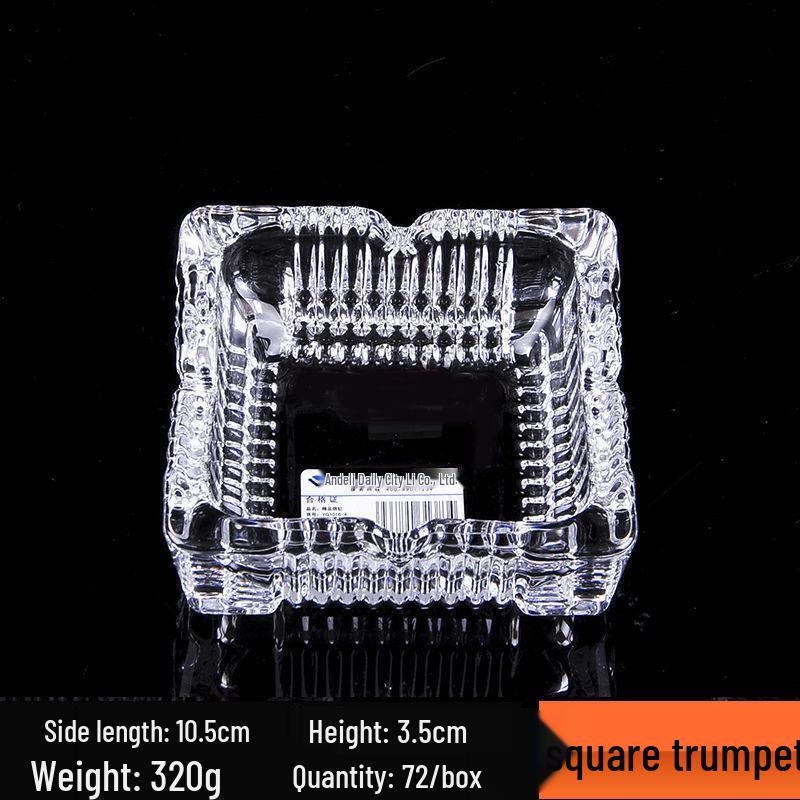 Crystal Glass Ashtray: Trendy, Dustproof & Stylish for Living Rooms