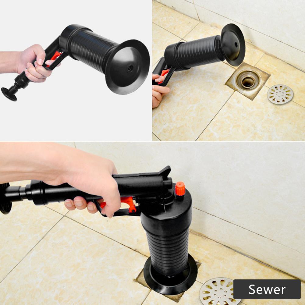 High Pressure Air Drain Blaster Powerful Manual Sink Plunger Drain Clog Remover Tool Toilet Sink Plunger for Sink Floor Drain