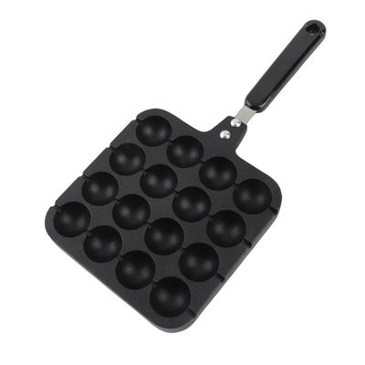 Patelnia do Takoyaki 16 Dziur, Patelnia do Takoyaki z 4 Szpikulcami do Gotowania Patelnia Nieprzywierająca Wytwornica Takoyaki Żeliwna Patelnia do Smażenia do Gotowania Klopsików Jajecznych Pączków