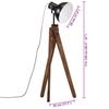 Floor Lamp 25 W Black 45 x 45 x 120 cm E27 Socket