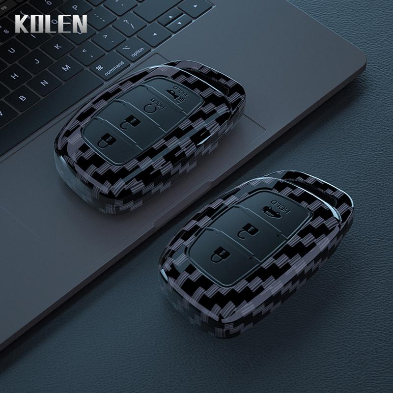 ABS Carbon Fiber Auto Schlüsselhülle Abdeckung für Hyundai Tucson Santa Fe Rena Sonata Elantra Creta Ix35 Ix45 I10 I30 I40 Zubehör Tasche