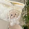 Sleeping Sheep Plush Pendant Cute Fluffy Ruffle Collar Mini Cartoon Stuffed Ornament for Crossbody Bag Decor Gifts for Teens