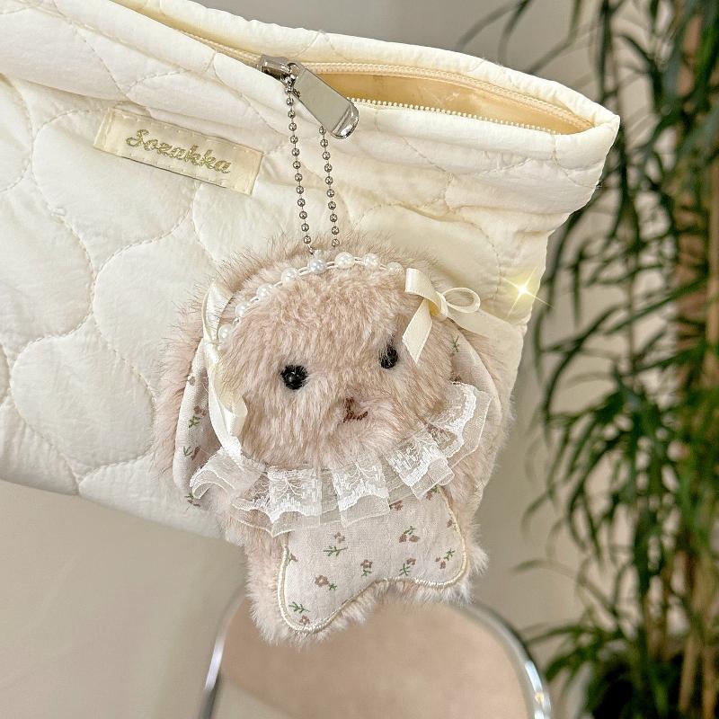 Sleeping Sheep Plush Pendant Cute Fluffy Ruffle Collar Mini Cartoon Stuffed Ornament for Crossbody Bag Decor Gifts for Teens
