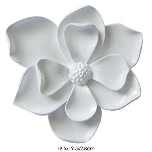 Nordic Three-dimensional Flower Wall Decoration Living Room Background Wall Resin Gilded Flower Wall Hanging Interior Decoration