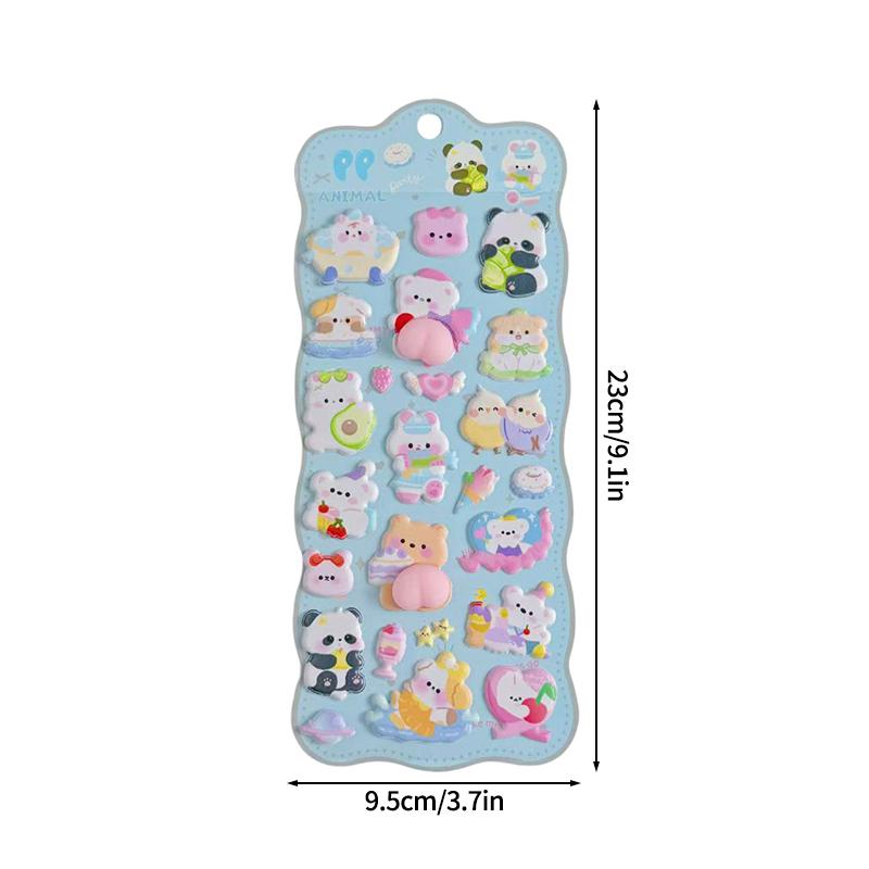 3D Bubble Stickers Cute Animal Butt Stickers Scrapbooking DIY Notebook Happy Buttocks Sticker Decals Decorative PP Stickers