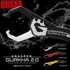 DRESS Grasper Gurkha Fish Grip, Crimson Red, Fishing Grip, with Carabiner and Spiral Cord, Boga Grip, Aluminum Alloy, Lightweight, Suitable for Big Fi