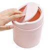 Mini Desktop Bin Small Trash Can Tube With Cover Bedroom Trash Can Garbage Can Clean Storage Box Home Desk