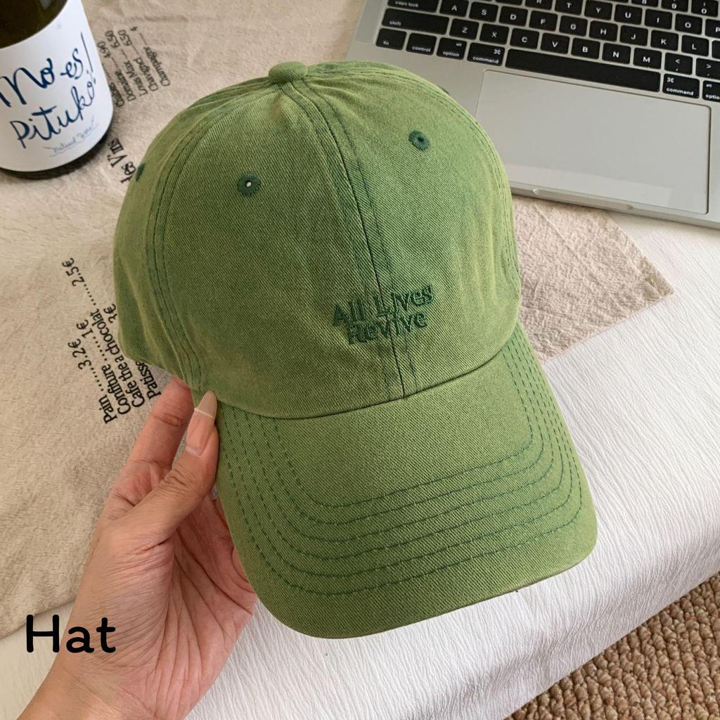 Vintage Wash Letter Baseball Cap With Embroidery For Unisex Fashion