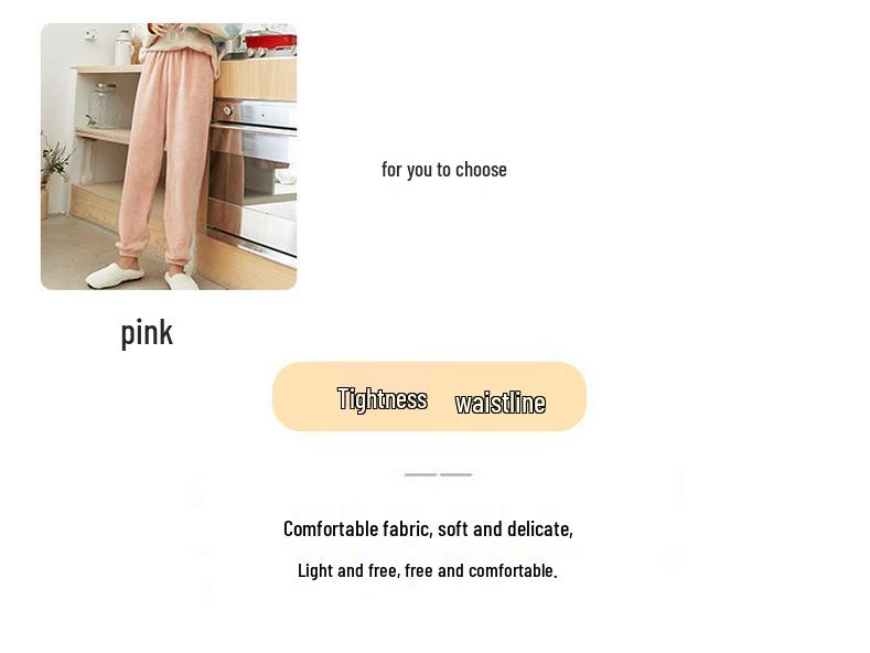 Jinhan Autumn/Winter Fairy Warm Fleece Pajama Pants - Thick, Loose, and Cozy for Home