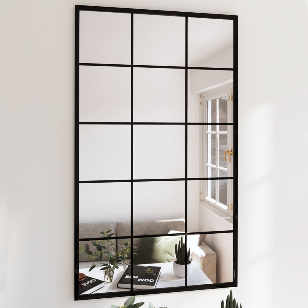 Vidaxl Wall Sconces, 2 Pcs, Black Frame, 100 X 60 Cm, Metal