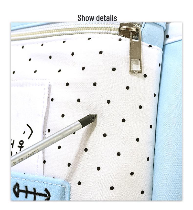 Polka Dot Graffiti Backpack - Cute, Lightweight, and Versatile Schoolbag