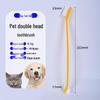 Double-Head Pet Toothbrush for Dogs and Cats - Long Handle for Oral Cleaning