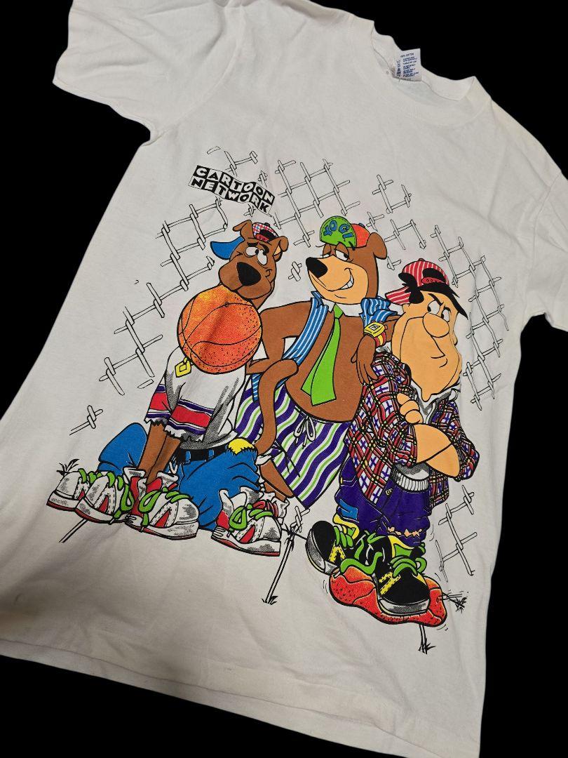 

[USED] Flintstones Scooby-Doo Print T-Shirt Made in USA