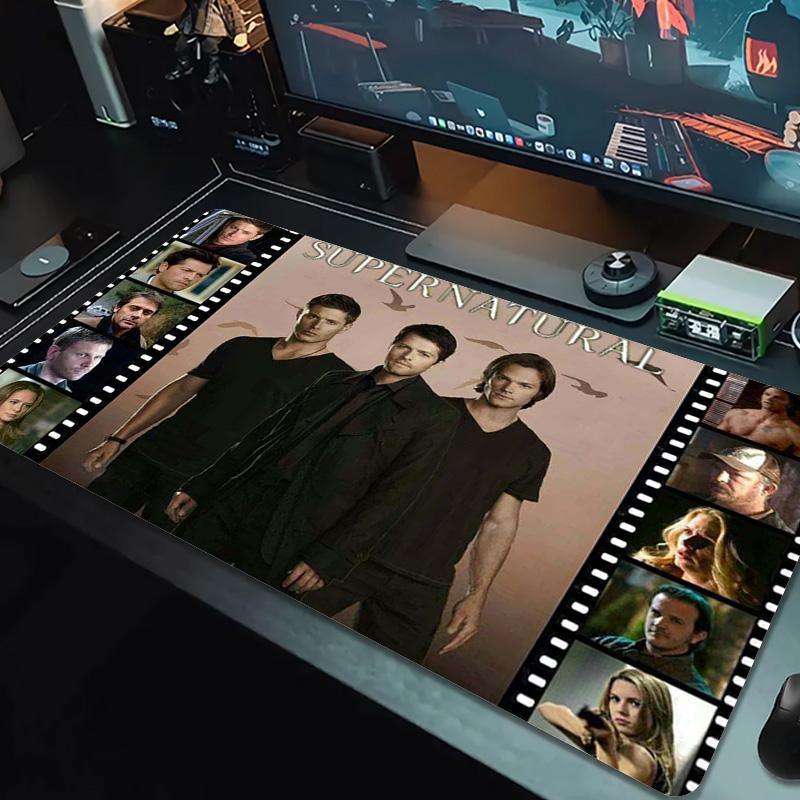 Supernatural Poster Color Mouse Pad Large Gaming Table Cushion Non-slip Laptop Tablet Big Mousepad XXL Mat Mini PC Playmat With Lock edge