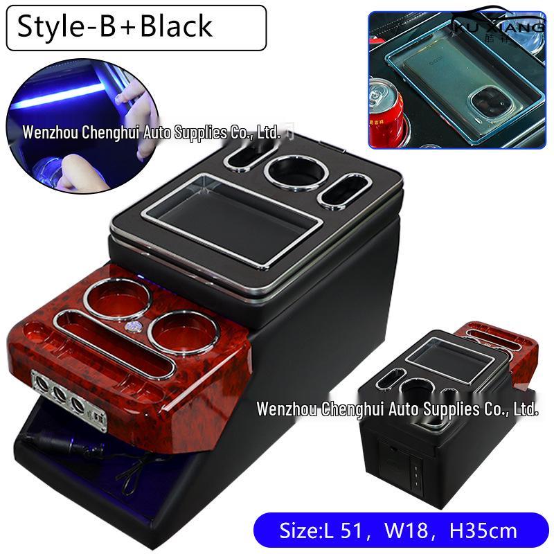 Volkswagen Caravelle/Multivan T5 T6 Wood Cup Holder & Front Middle Armrest Storage