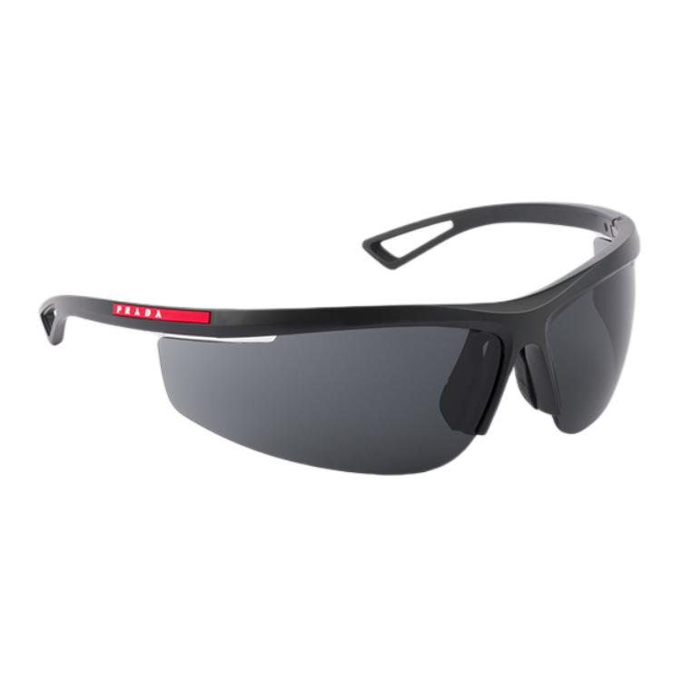 Prada Logo Irregular Shape Sunglasses Men sunglasses Black SPSA02_E1BO_F05S0_C_096