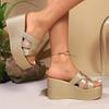 Fashion 2025 Summer New Women's Slippers Fashion Outdoor Casual Plus Size Open Toe Best Seller Non-Slip Comfortable Platform Slippers