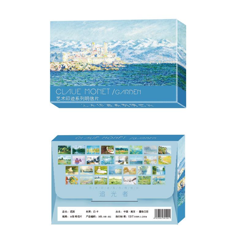 30 Blätter/Los Neue Claude Monet Ölgemälde Postkarten Vintage Monet Kunst Malerei Postkarten Gruß Wunschkarte Mode Geschenk