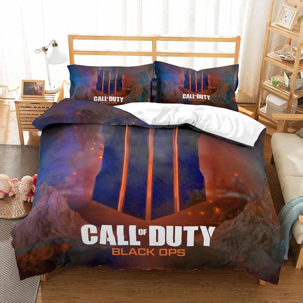 Comforter High Quality Call Duty Game Pattern Printed With Pillow Bedding Set 3D Bed Set For Bedroom Decor