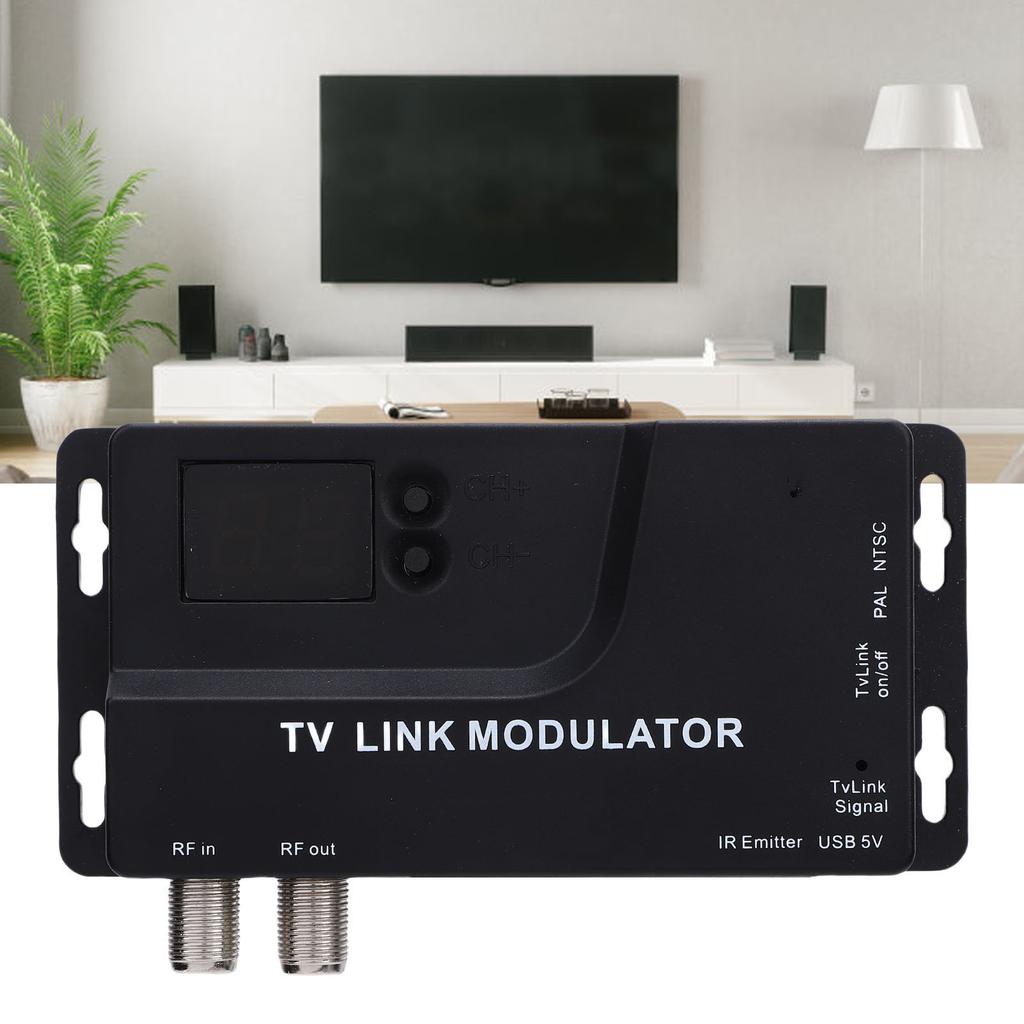 HF-Modulator 471,25 MHz bis 885,25 MHz 1080P HD Koaxial-Konverter Unterstützt NTSC PAL Format für TV Spielekonsole
