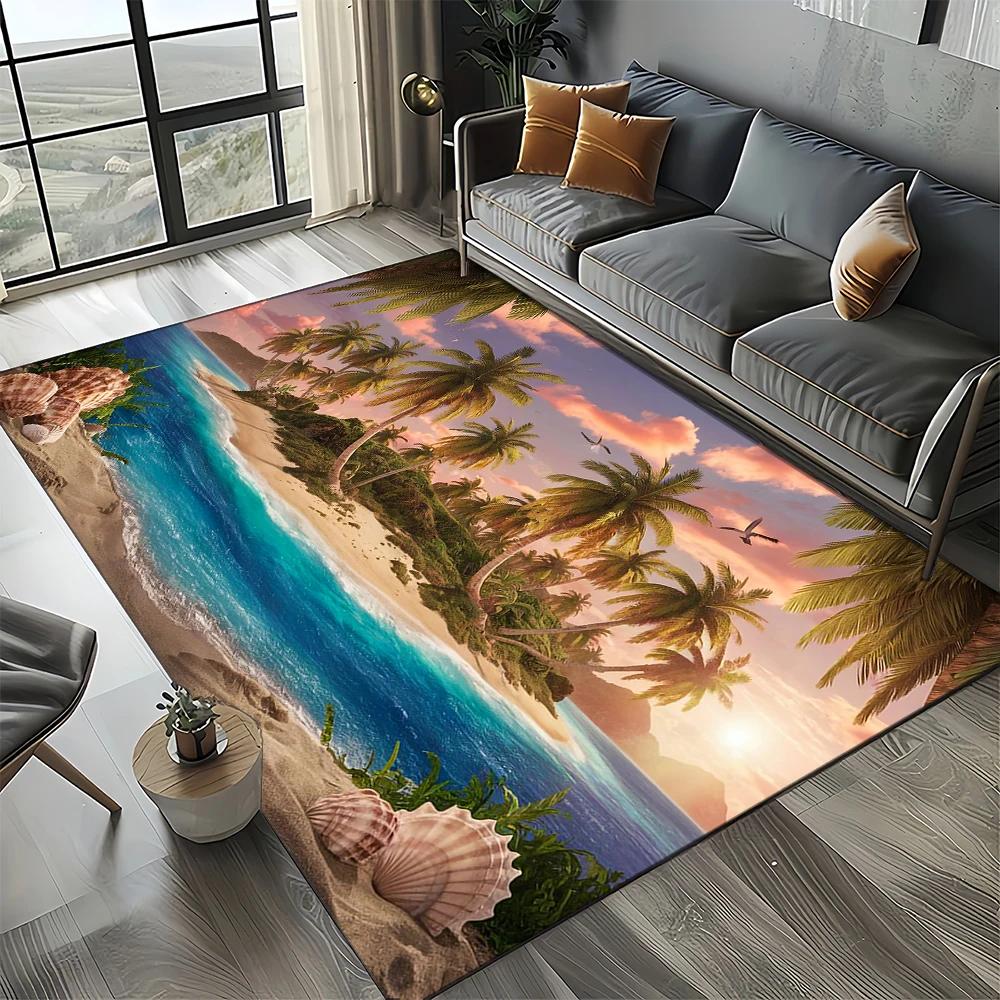 27 Style New Sea Water Beach Reef Nature Scenery Carpet Rug for Living Room Bedroom Home Sofa Decoration,Kids Non-slip Floor Mat