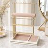 Jewelry Organizer with Wooden Base Decorative for Dressing Table, Bedroom