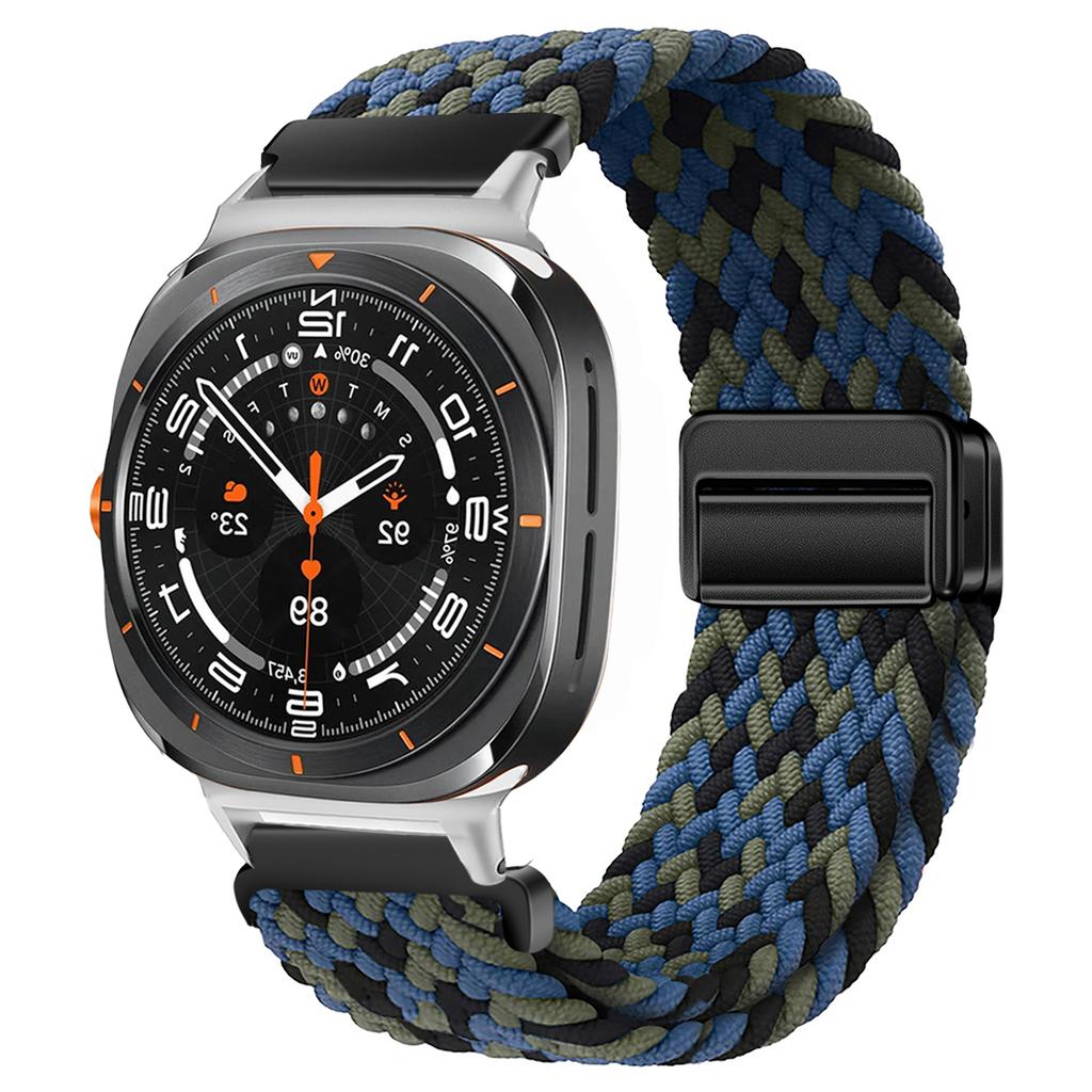 For Samsung Galaxy Watch Ultra Strap 47mm Accessories Magnetic Nylon Braided sport Bracelet Correa Galaxy Watch 7 Ultra Band
