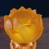 1pc Metal Glass Candlestick Ornament Lotus Buddhist Lights Holder Buddha Lotus Lamps Post Buddha Hall Temple Home Decorations