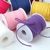 2mm Faux Leather Cord for Flower Bouquet Wrapping - Velvet Gift Ribbon for Florist DIY Projects, Large Roll