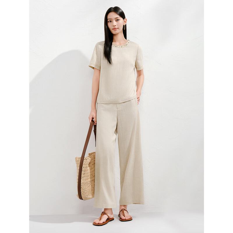 JZ Anna & Co. Bohemian Acetate Short Sleeve Pants Set M
