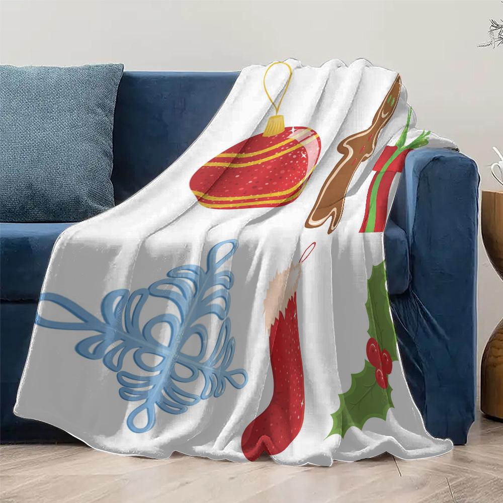 Soft Throw Blanket Cozy Flannel Fleece Warm Decorative Living Room Bedding Gift Christmas Holiday Home Decor Plush Cozy Throw