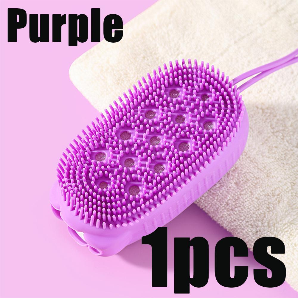 1-3pcs Shower Cleaning Bath Brushes Body Scrubber Silicone Exfoliating Scrub Bath Double-Sided Use Massager Skin Cleaning Tools