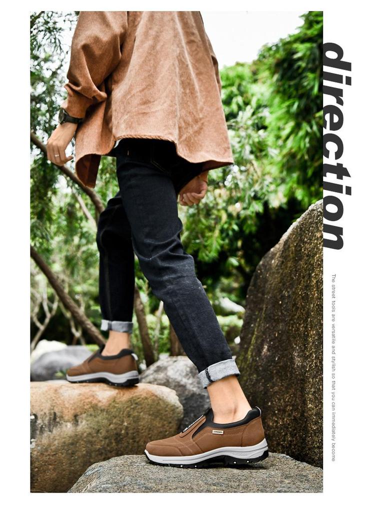 Herren Übergröße Rutschfeste Lässige Slipper-Sneaker - Leicht, Abriebfest, Weiche Sohle zum Gehen im Freien.