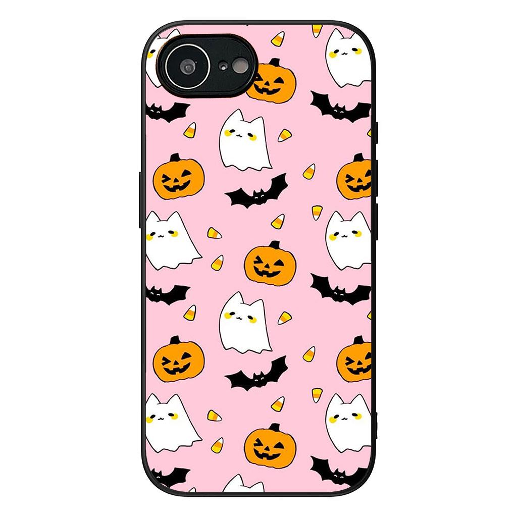 Halloween Little Ghost With Pumpkin Cover for Samsung Galaxy S25 S24 S23 Fe Ultra Plus S7 Edge A05 A06 A16 A55 A15 A35 Case
