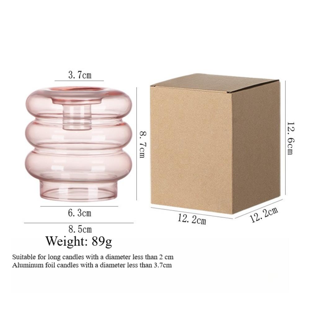 Modern Coloful Glass Candleholder Creative Taper Holders Nordic Home Restaurant Decorations Party Table Centerpiece