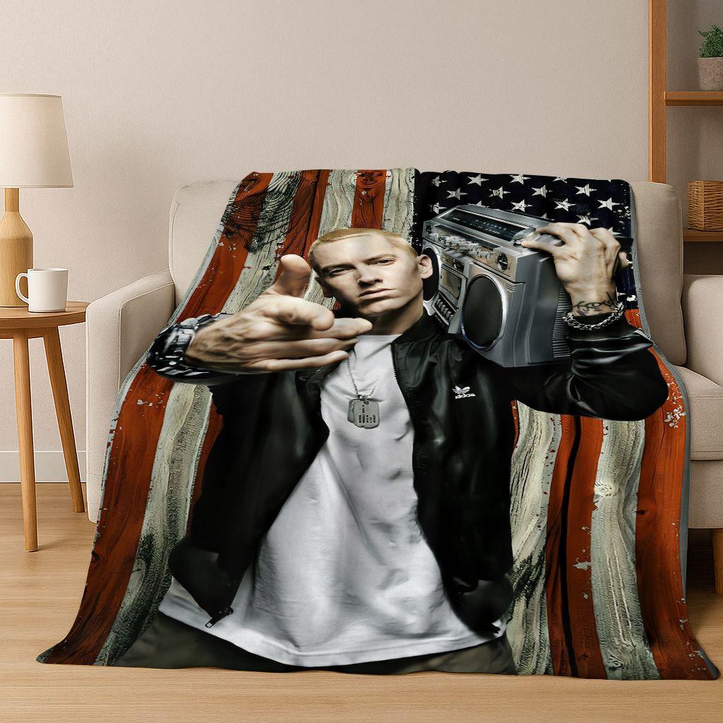 Tupac 2pac Rapper Eminem Hip Hop Rap God Art Flannel Blanket,Cozy Soft Throw Blanket for Home Bedroom Bed Sofa Cover Kids Gift